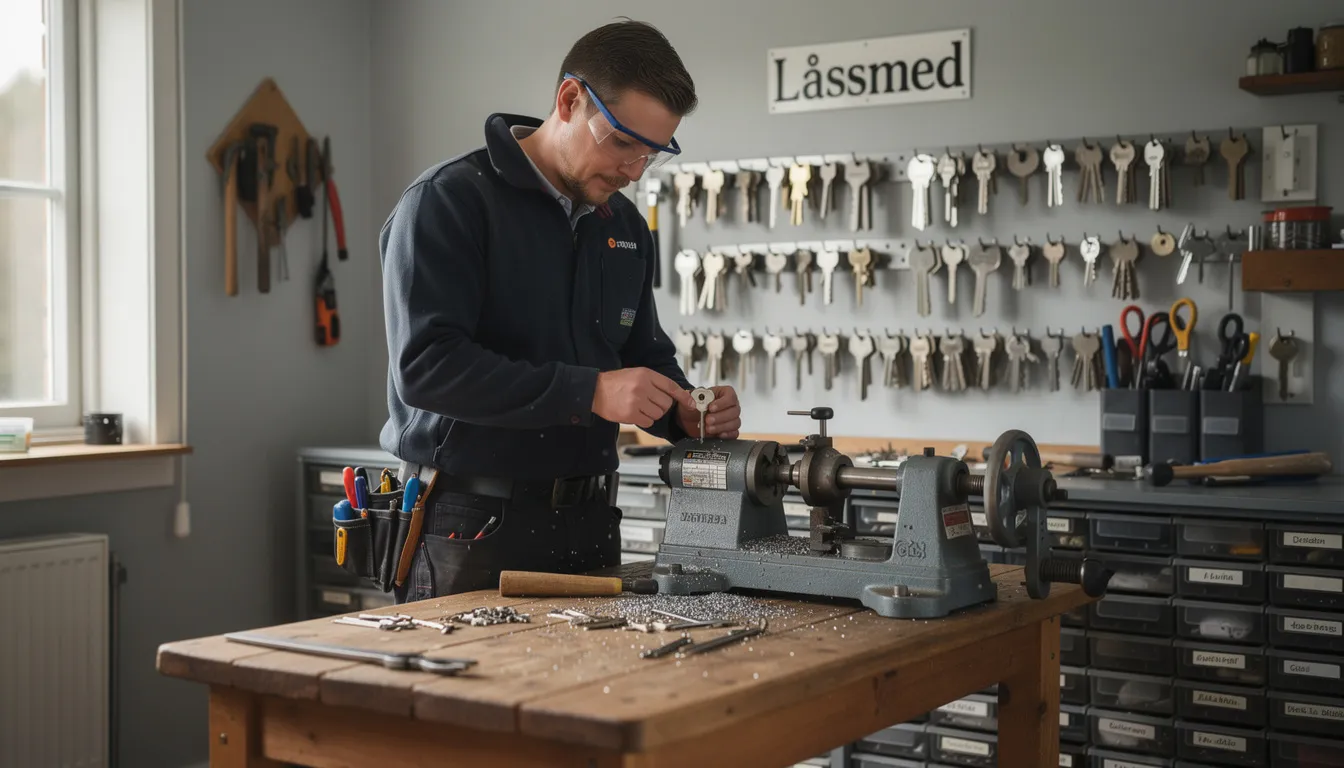 En låssmed arbetar med att erbjuda olika säkerhetslösningar för både företag och privatpersoner. De hjälper ofta kunder som behöver snabb service och svarar på frågor om lås och säkerhet.