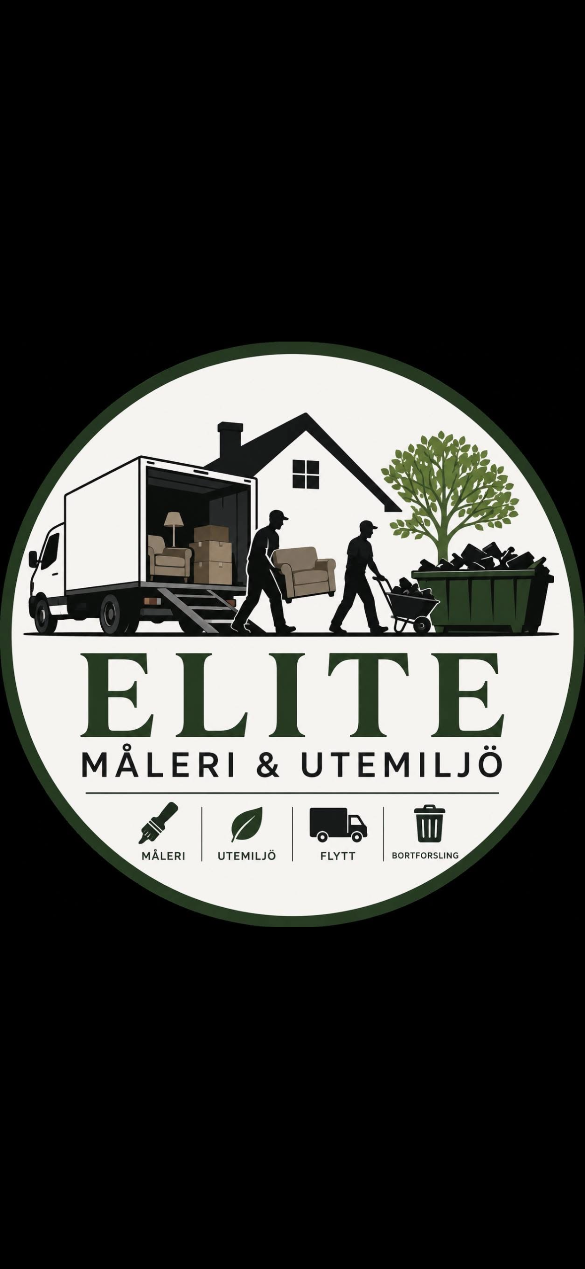 Elite målari & ute miljö logotyp