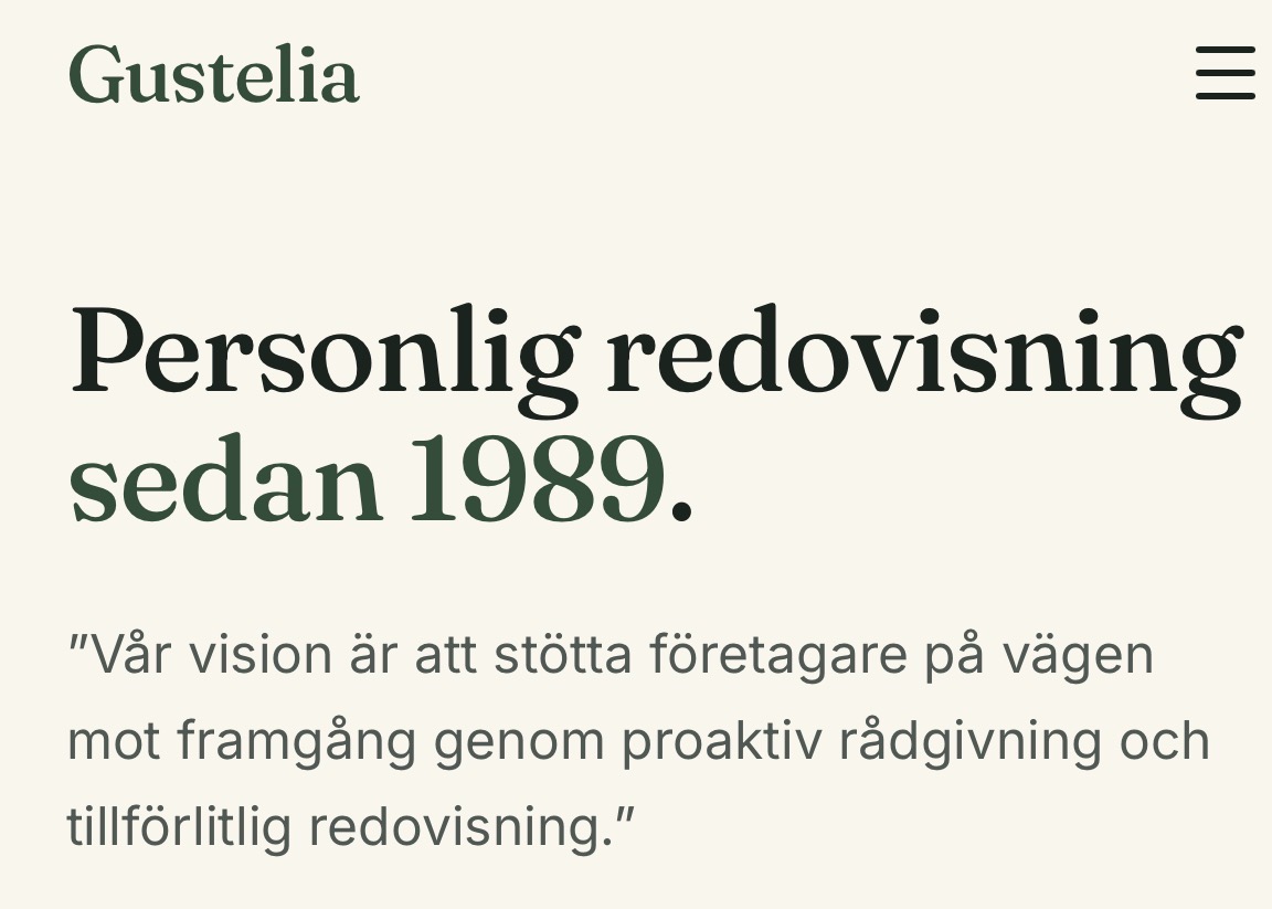 Logotyp för Gustelia Redovisningsbyrå AB