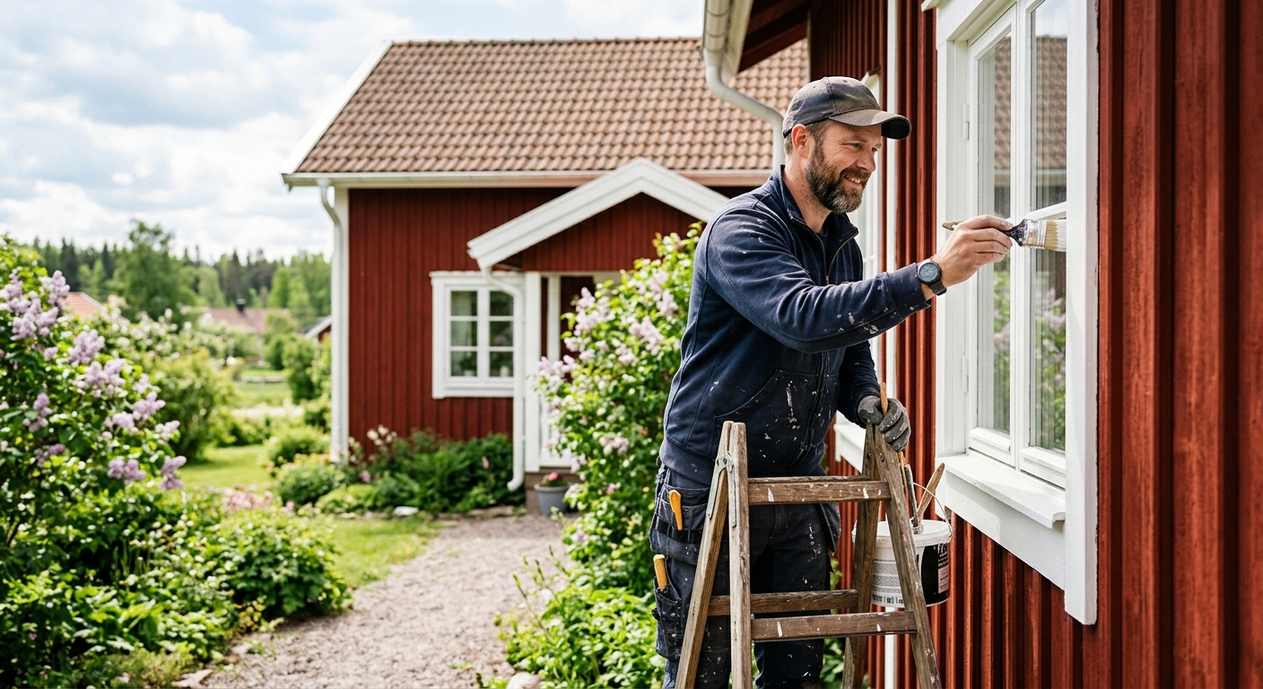 Målare som följer upp kundförfrågningar och bokade arbeten i en digital orderbok