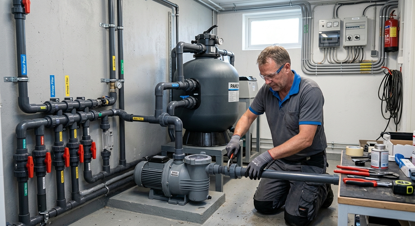 Modernisering av poolens pump och filtersystem