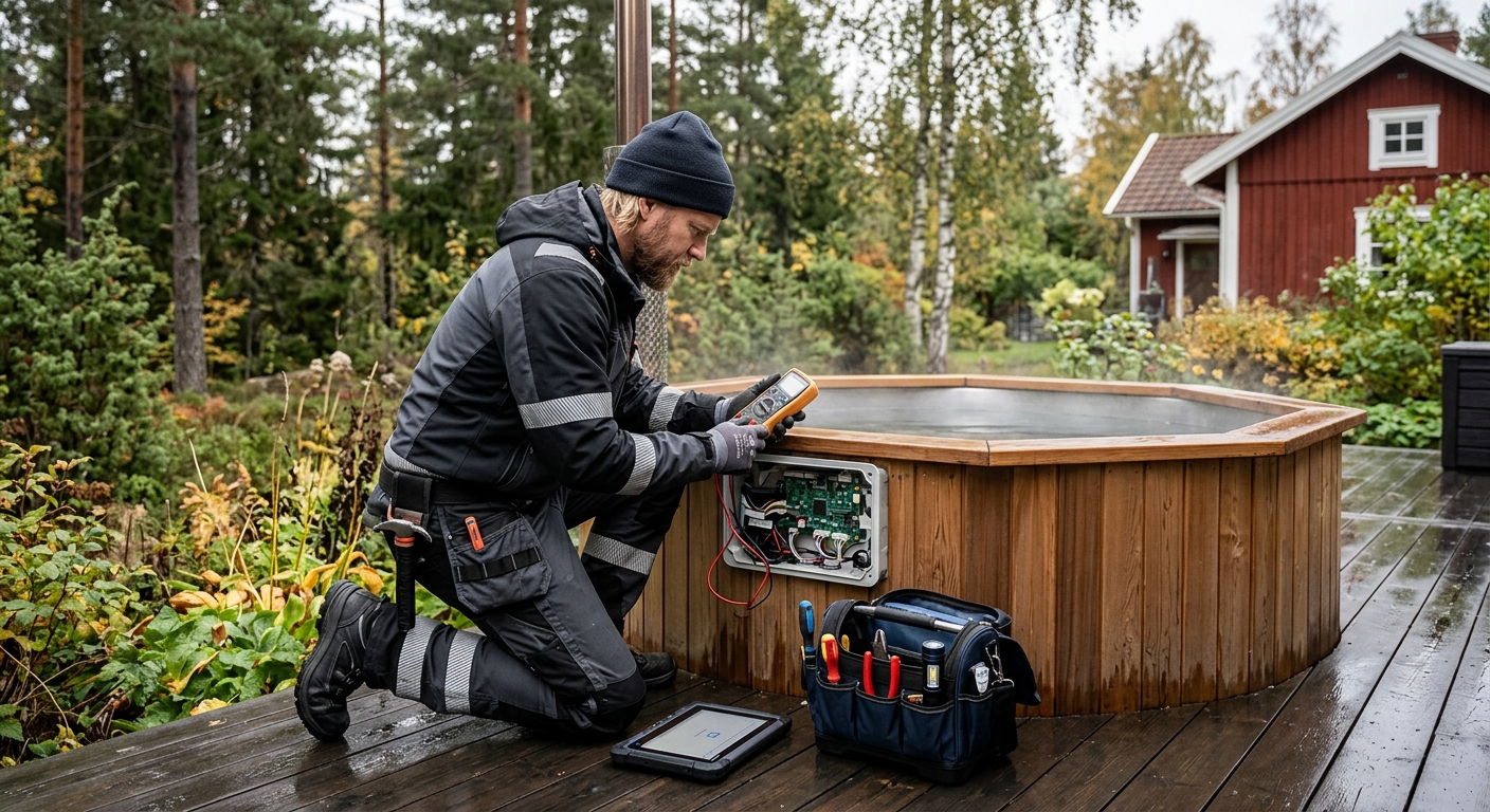 Service av spabad