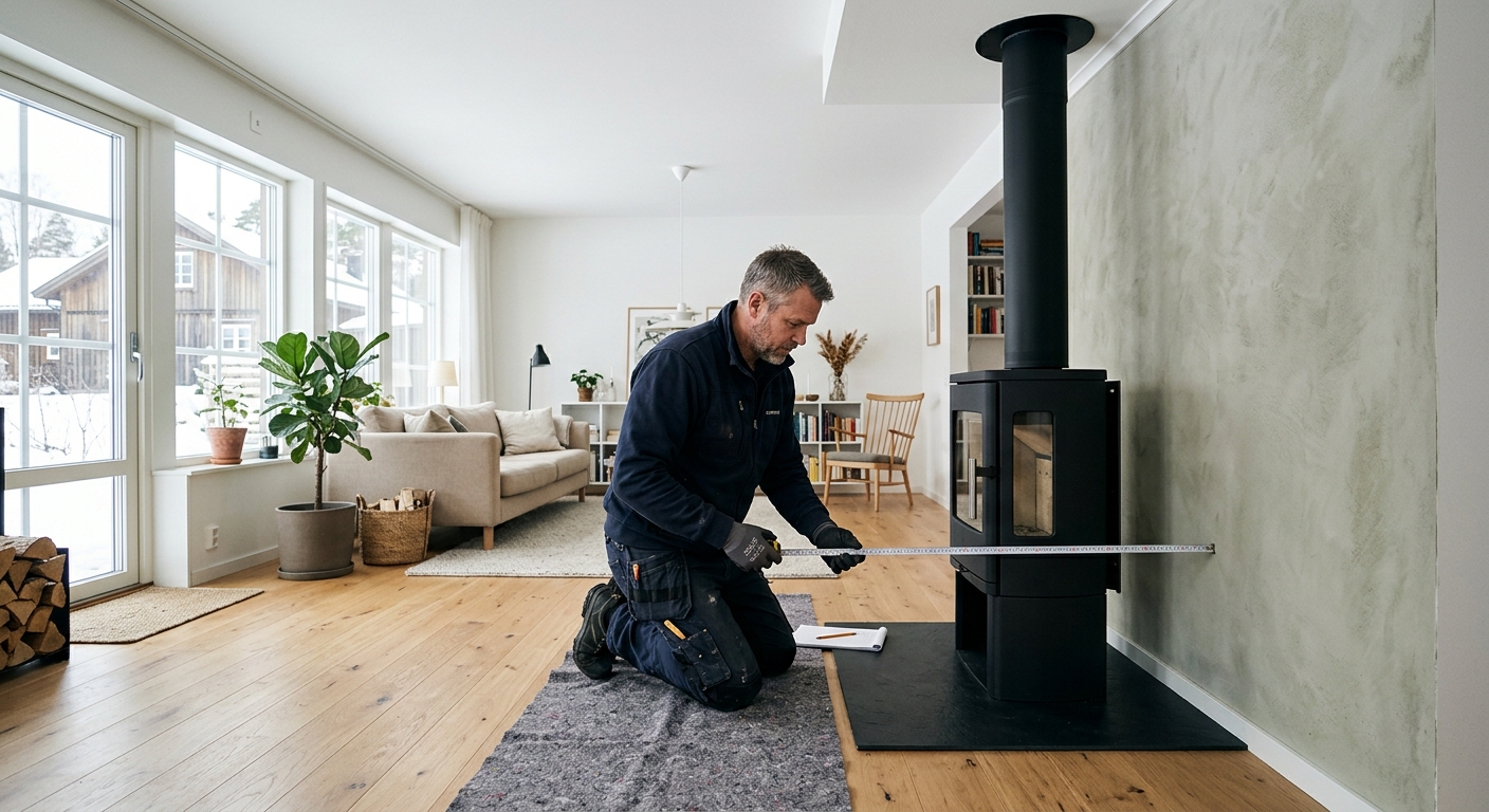 Illustration för Installera braskamin