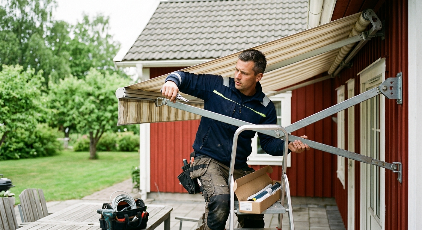 Illustration för Motoriserad markis