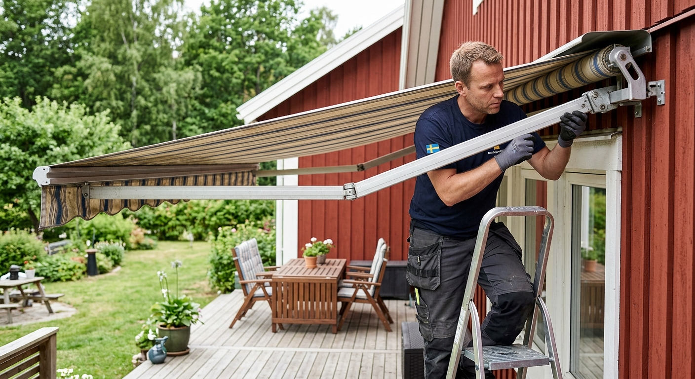 Illustration för Markisbyte