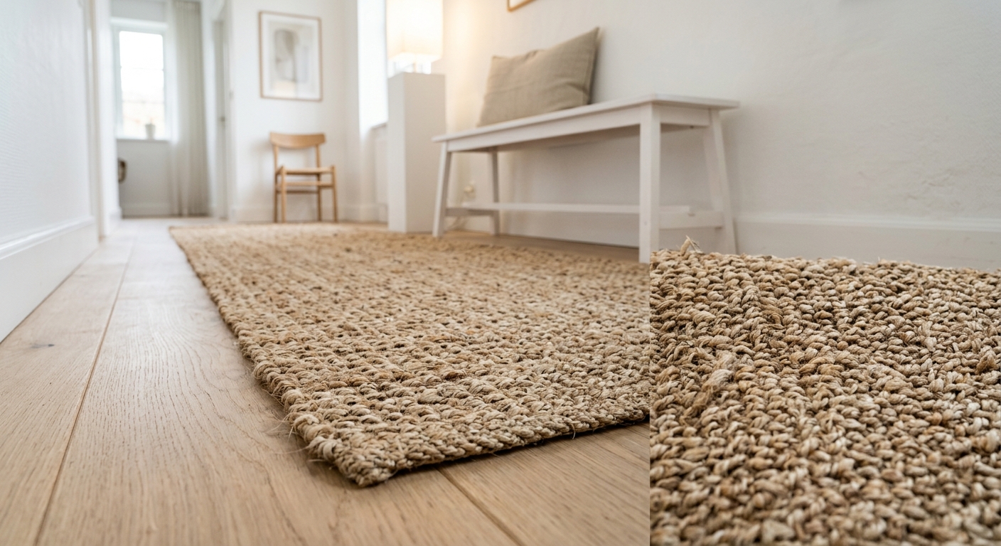 Naturfibermatta av sisal och jute