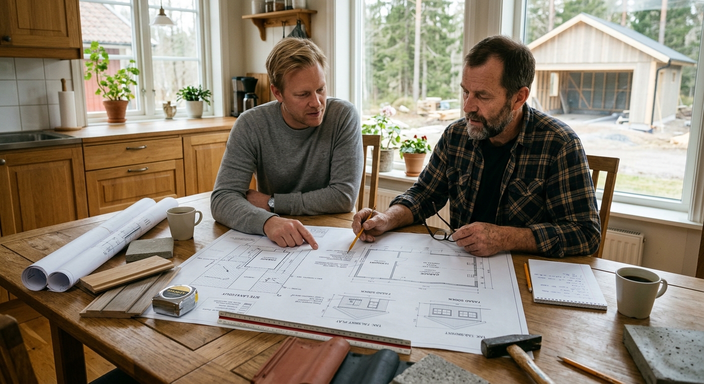 Illustration för Bygga garage