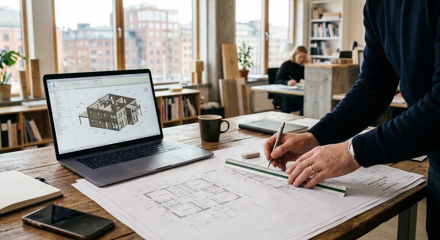 Samordnade byggritningar och digital 3D-modell inför byggstart