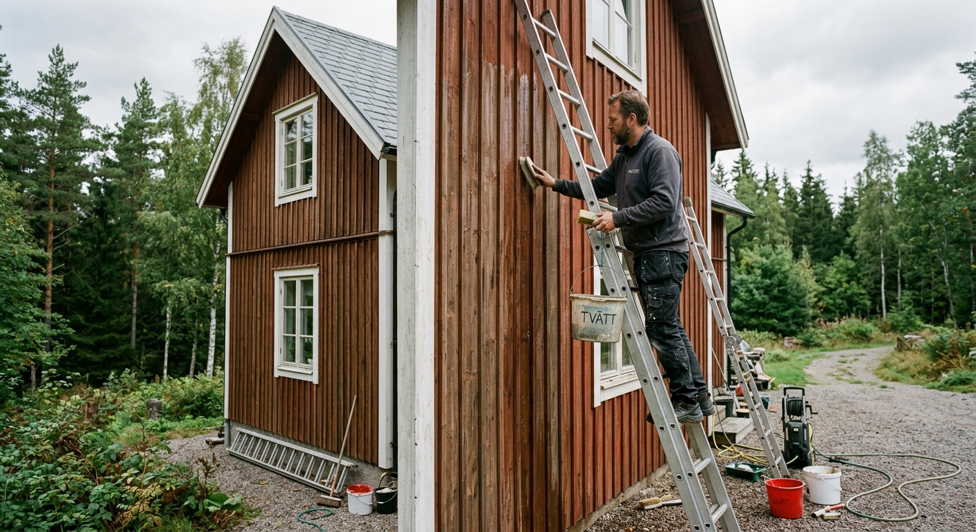 Målning av träfasad