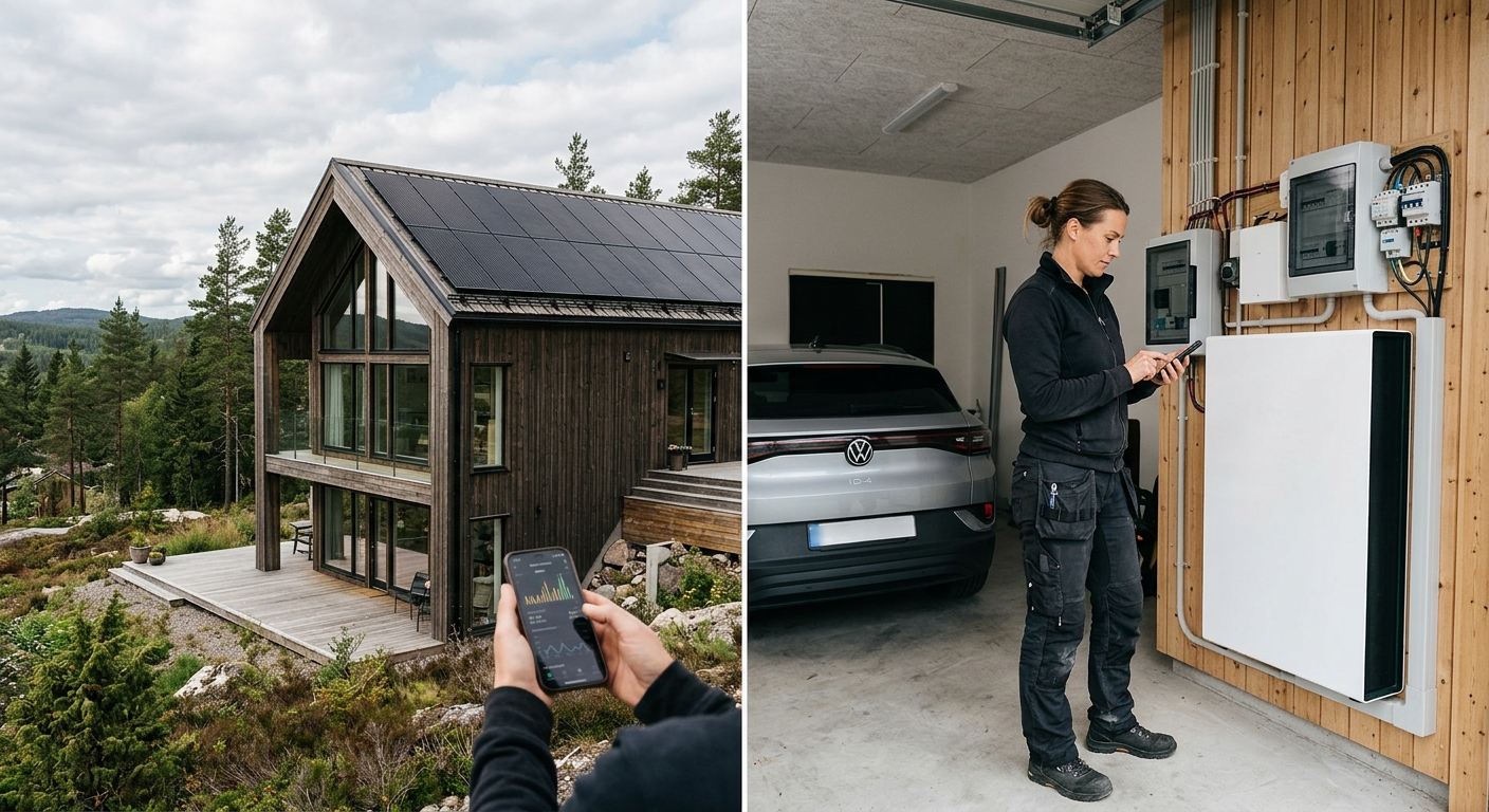 Illustration för Batterilager villa