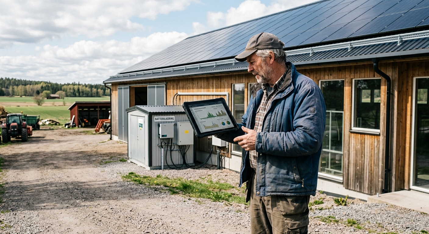 Illustration för Batterilager lantbruk