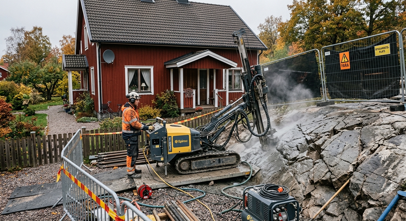 Illustration för Bergsborrning