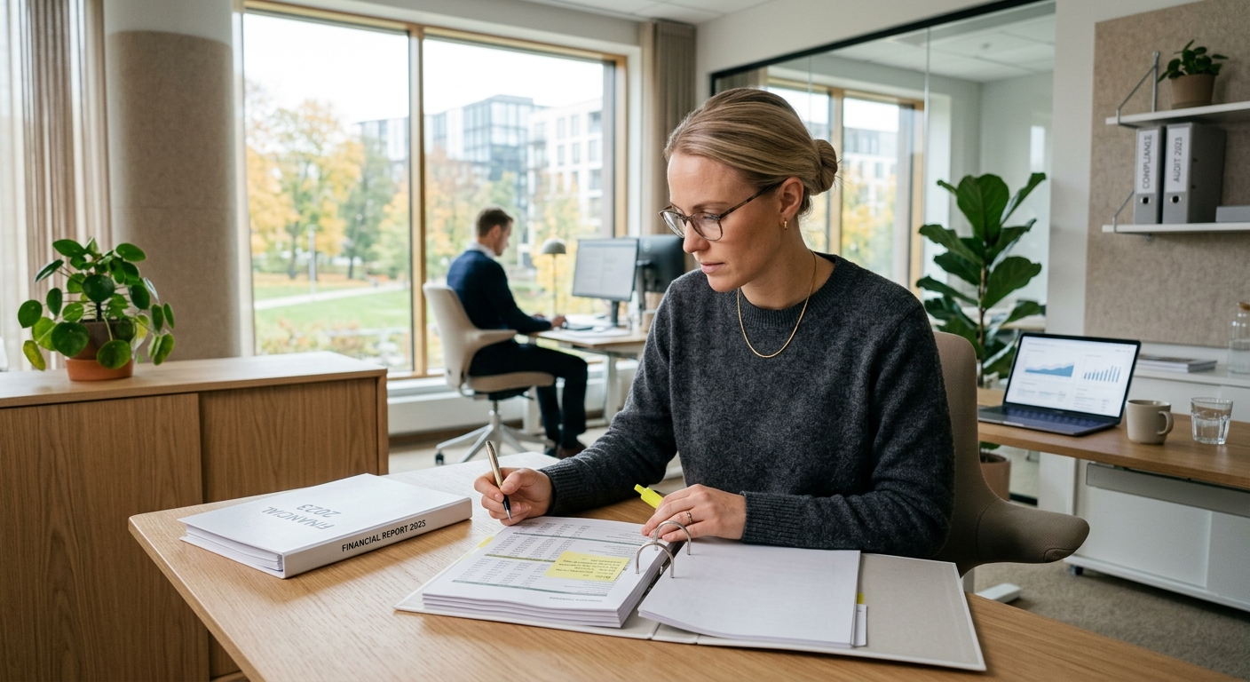 Revisor markerar en avvikelse i finansiella handlingar