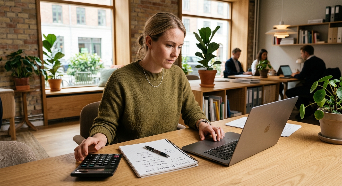 Företagare jämför offerter och kostnadsposter för extern lönekörning