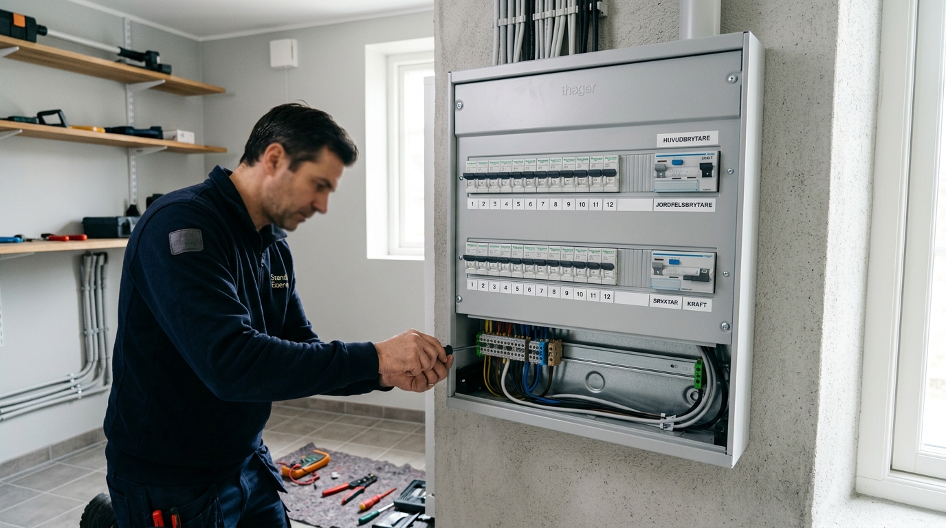Illustration för Byte av elcentral