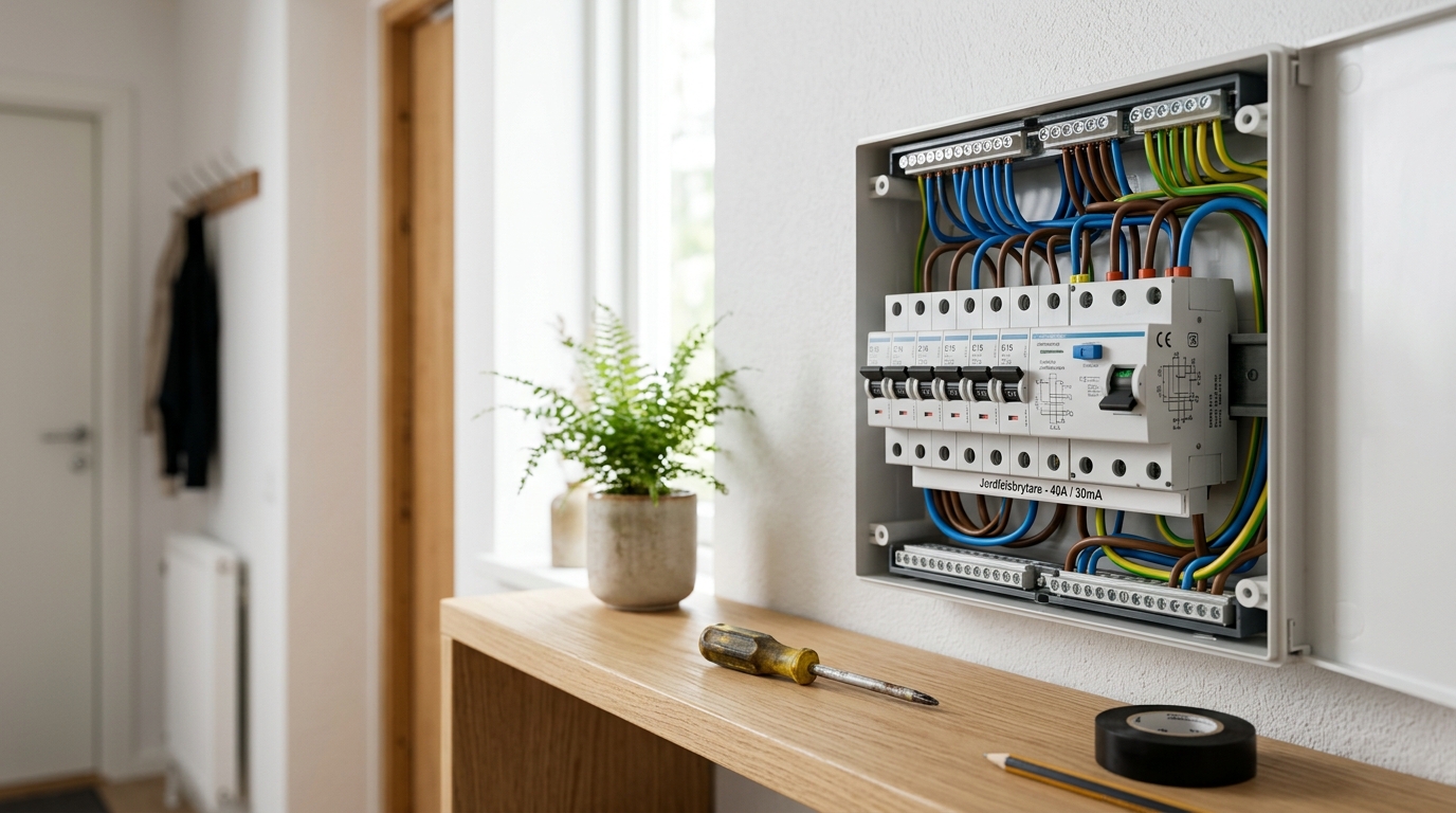 Installera jordfelsbrytare – professionell tjänst
