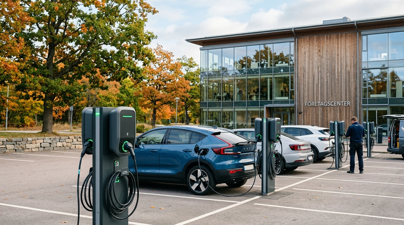 Illustration för Elbilsladdning för företag