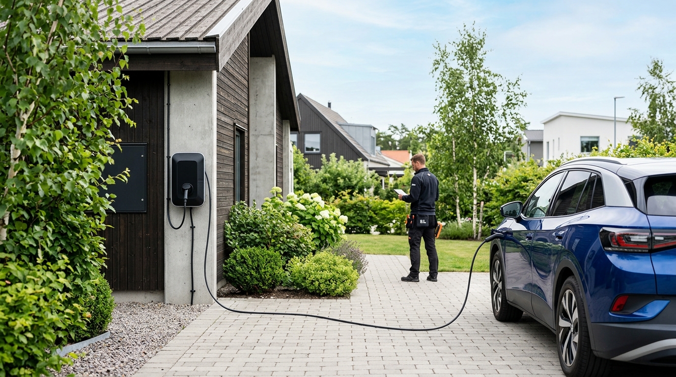 Illustration för Felsökning av laddbox