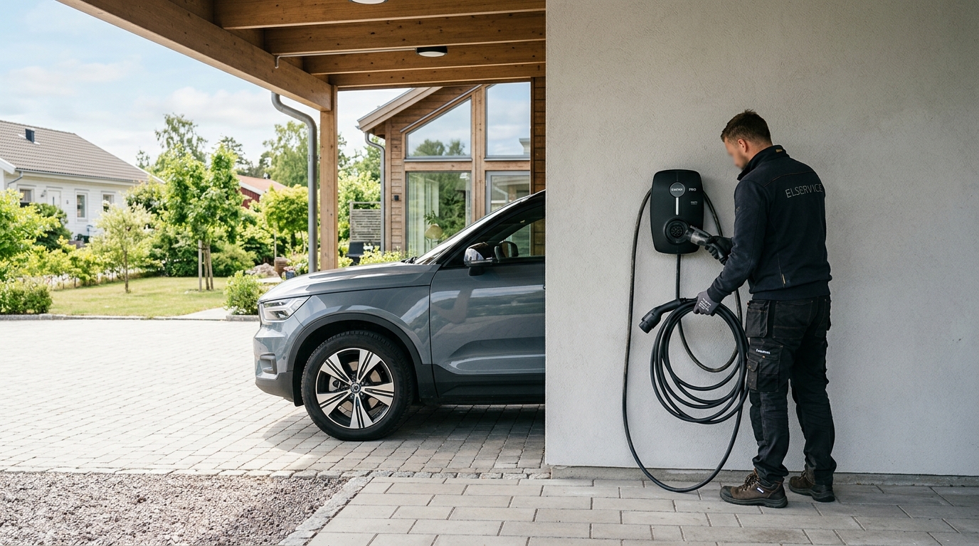 Illustration för Byte av befintlig laddkabel