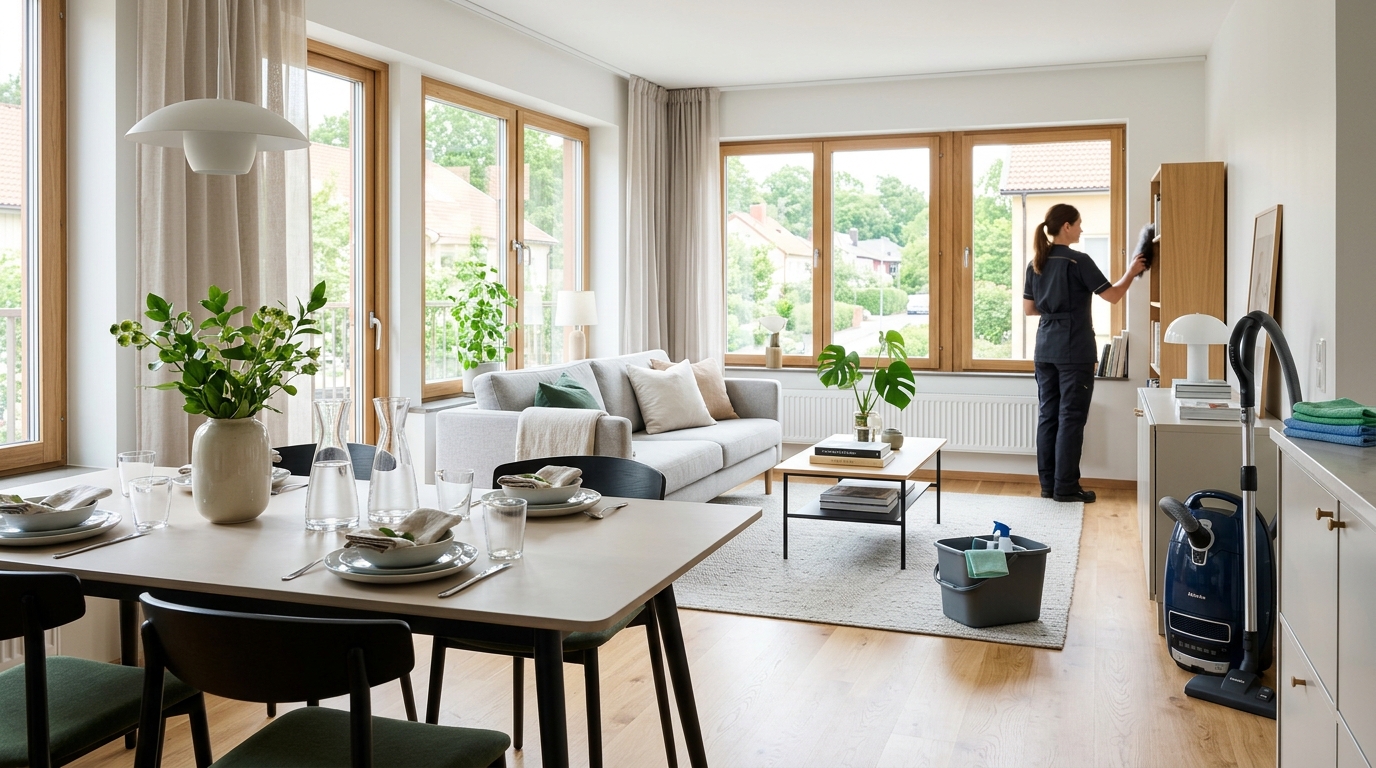 Illustration för Visningsstädning