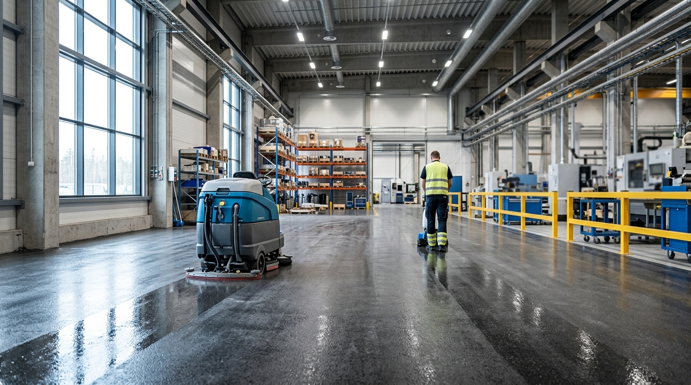 Illustration för Golvrengöring industri