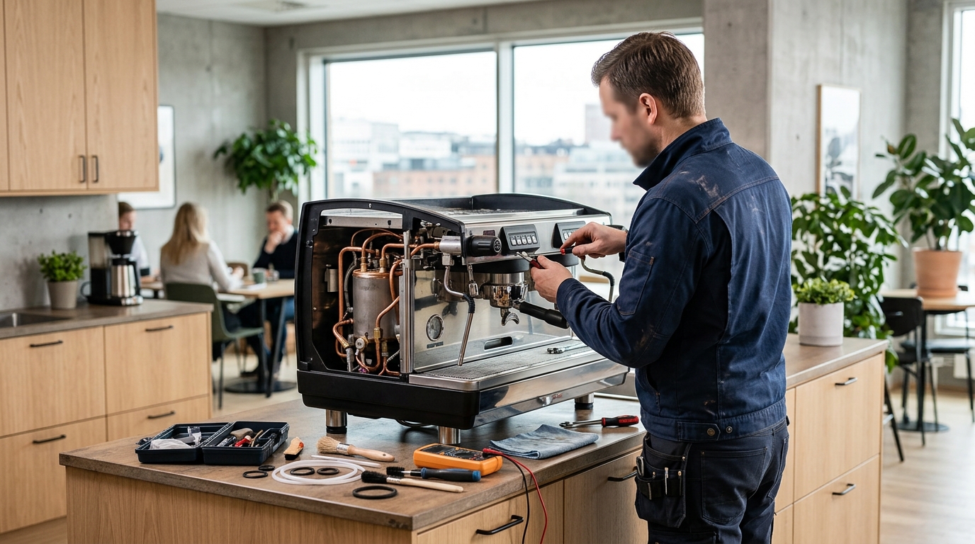 Illustration för Kaffemaskinservice