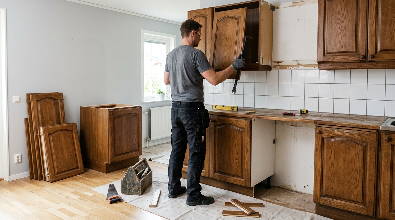 Illustration för Demontering av gammalt kök