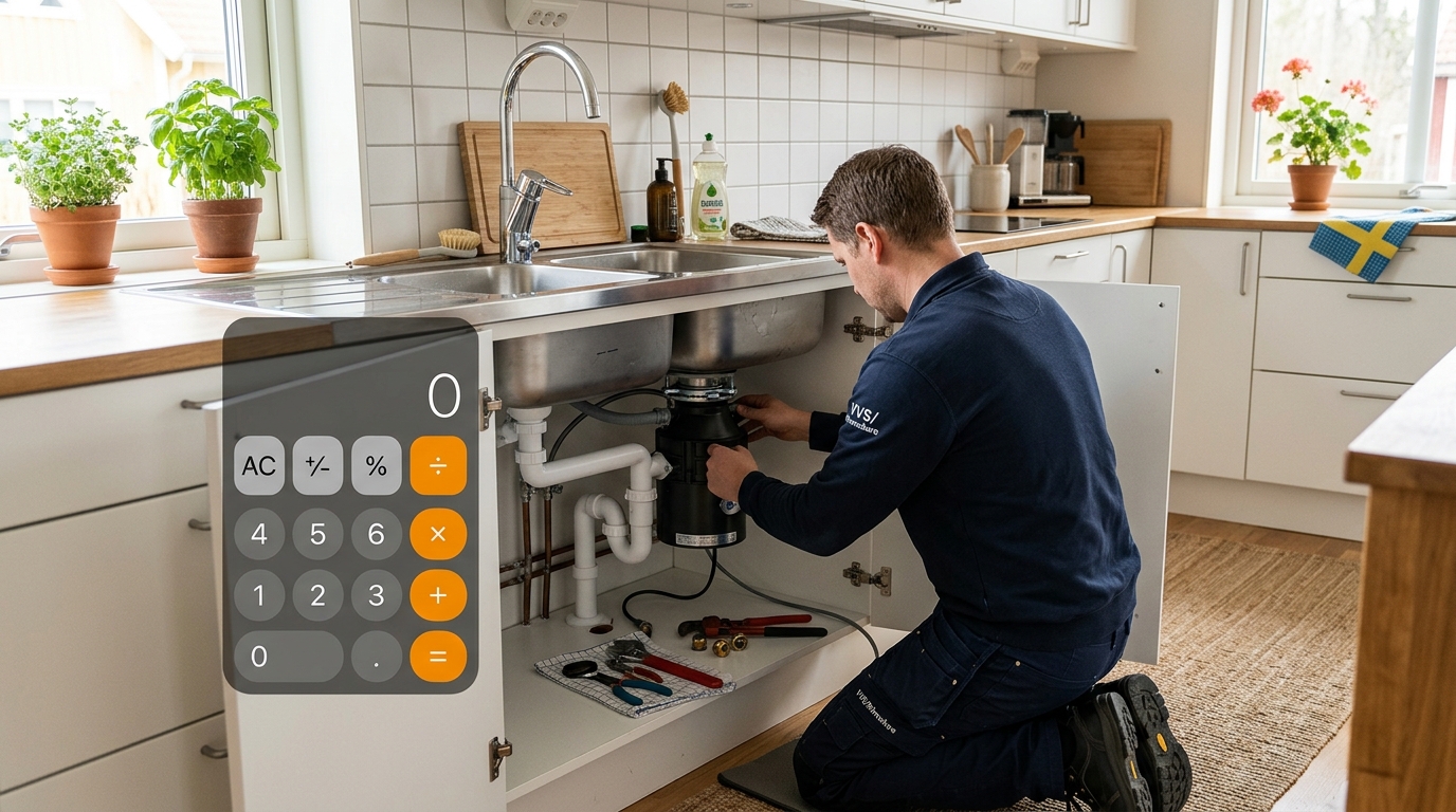 Illustration för Installation av avfallskvarn