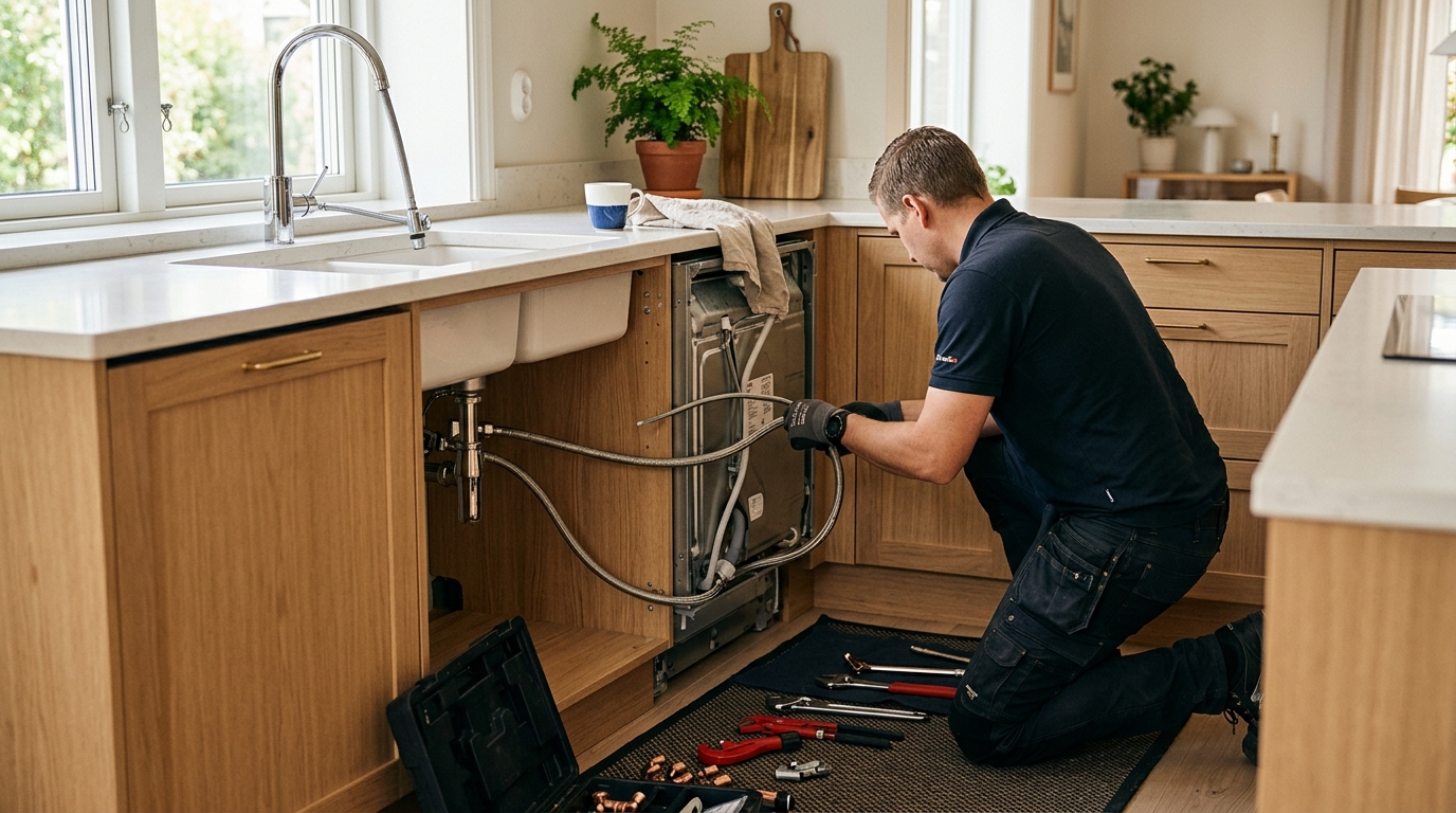 Illustration för Installera diskmaskin