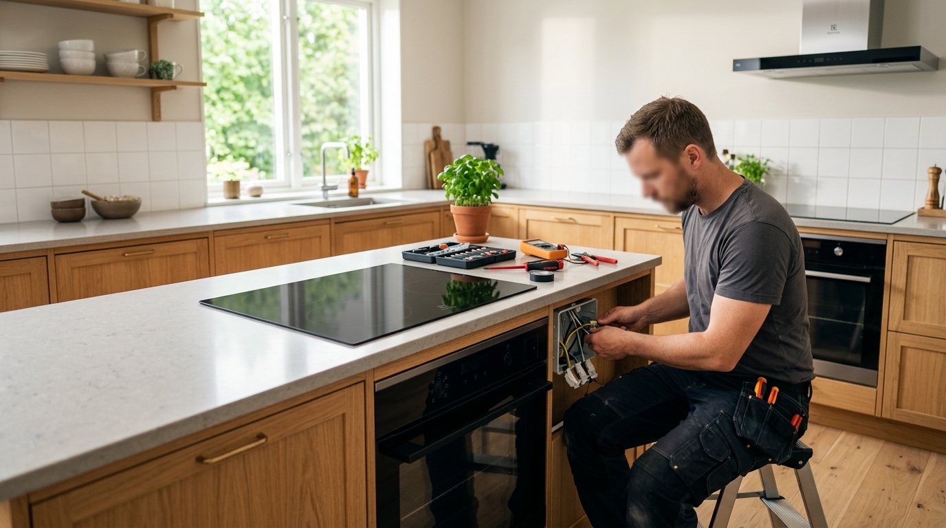 Illustration för Installera spishäll