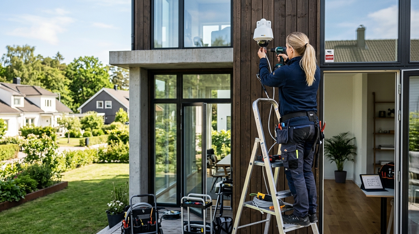 Illustration för CCTV-installation