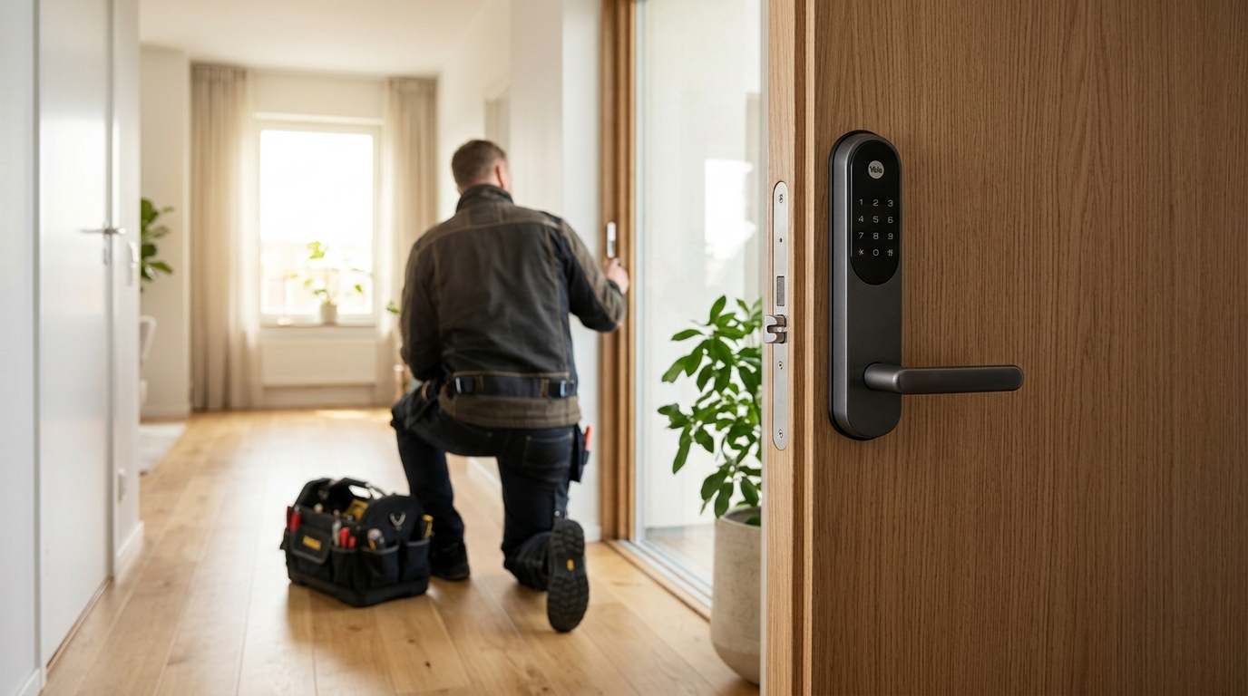 Illustration för Installation av digitalt lås