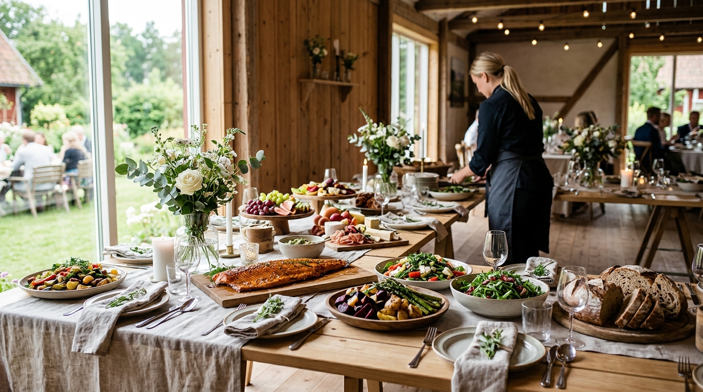 Illustration för Bröllopscatering