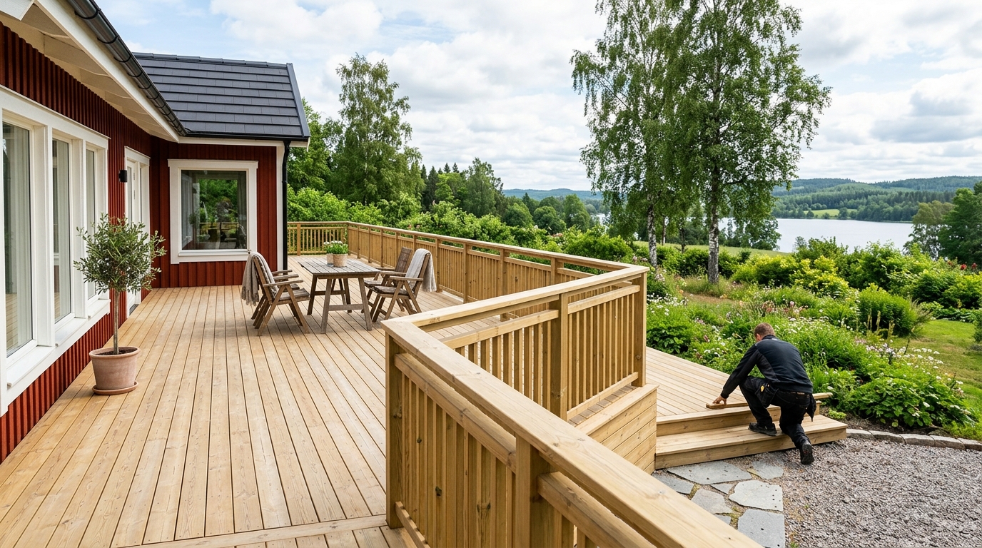 Illustration för Altanbygge