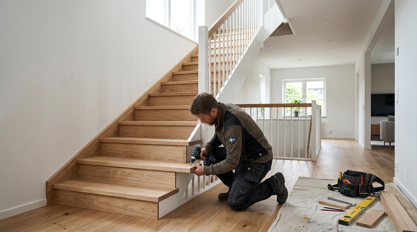 Illustration för Montering av trappa