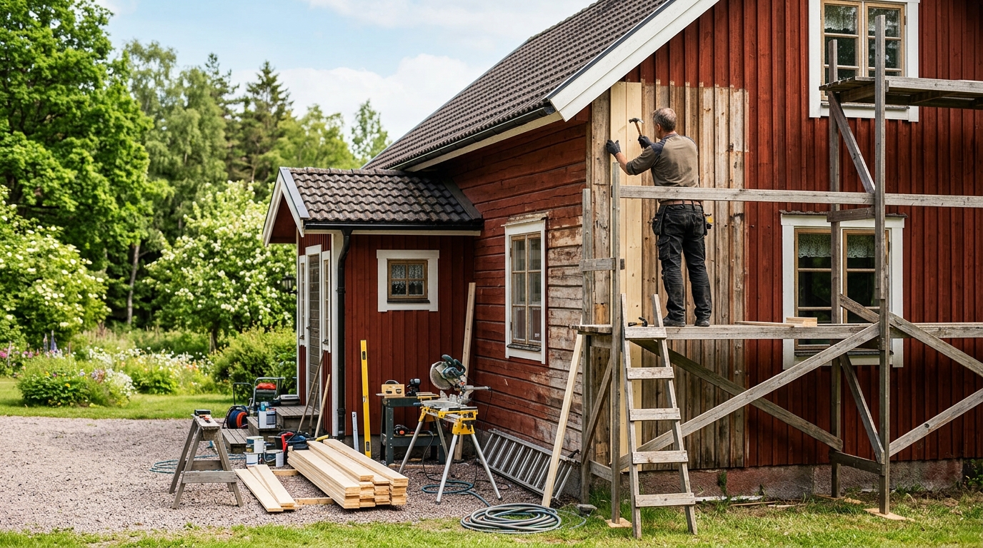 Illustration för Träfasadrenovering