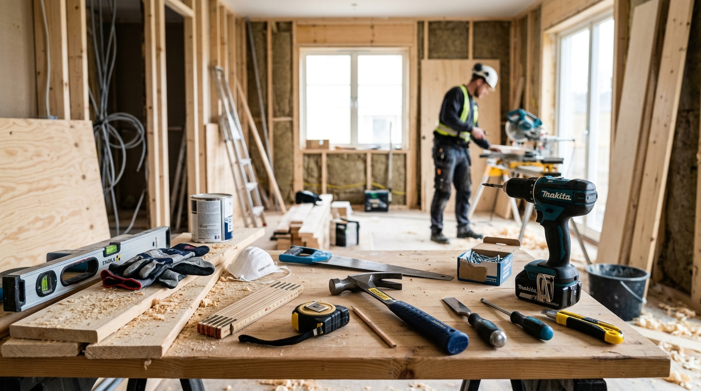 Illustration för Bygg och Renovering