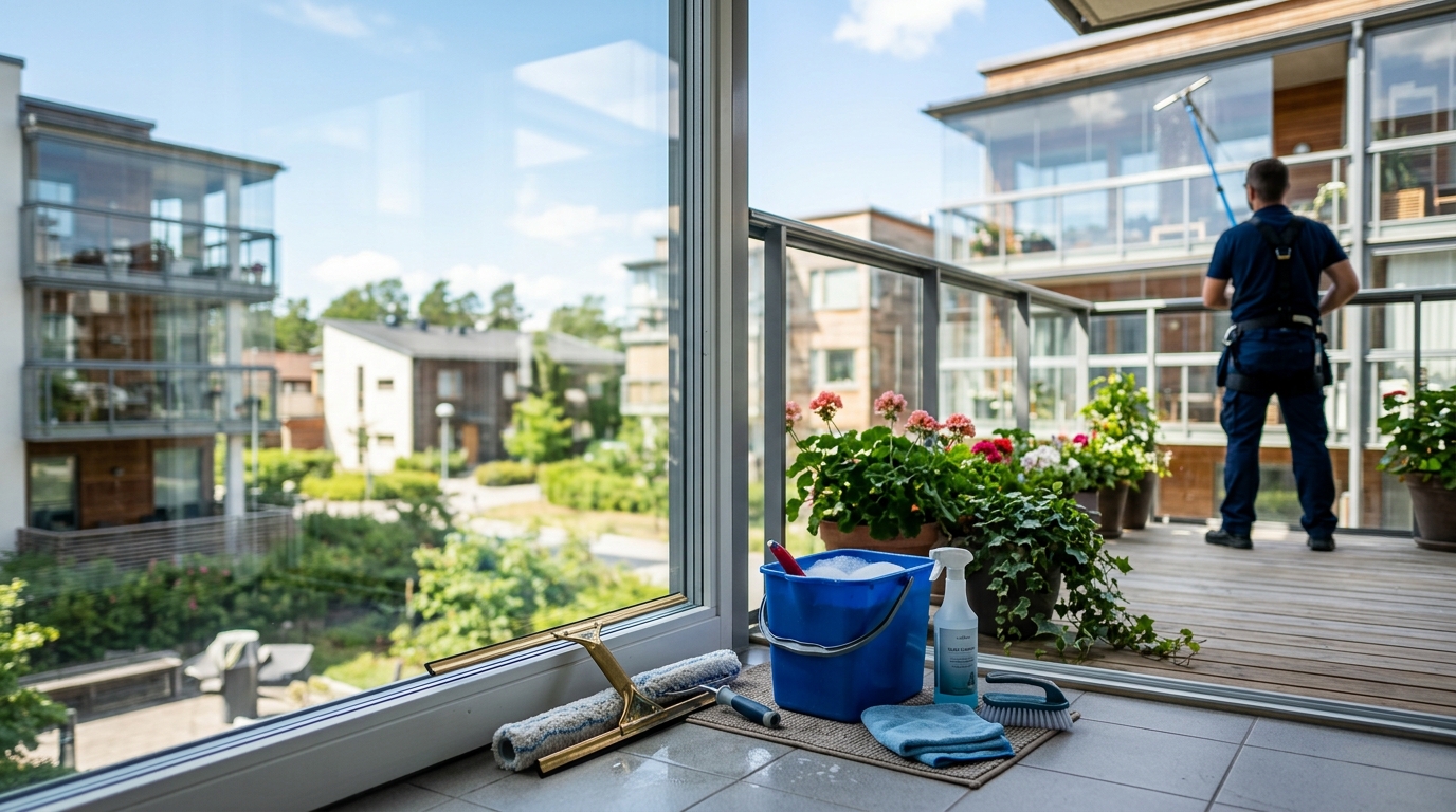 Illustration för Fönsterputs och Glas