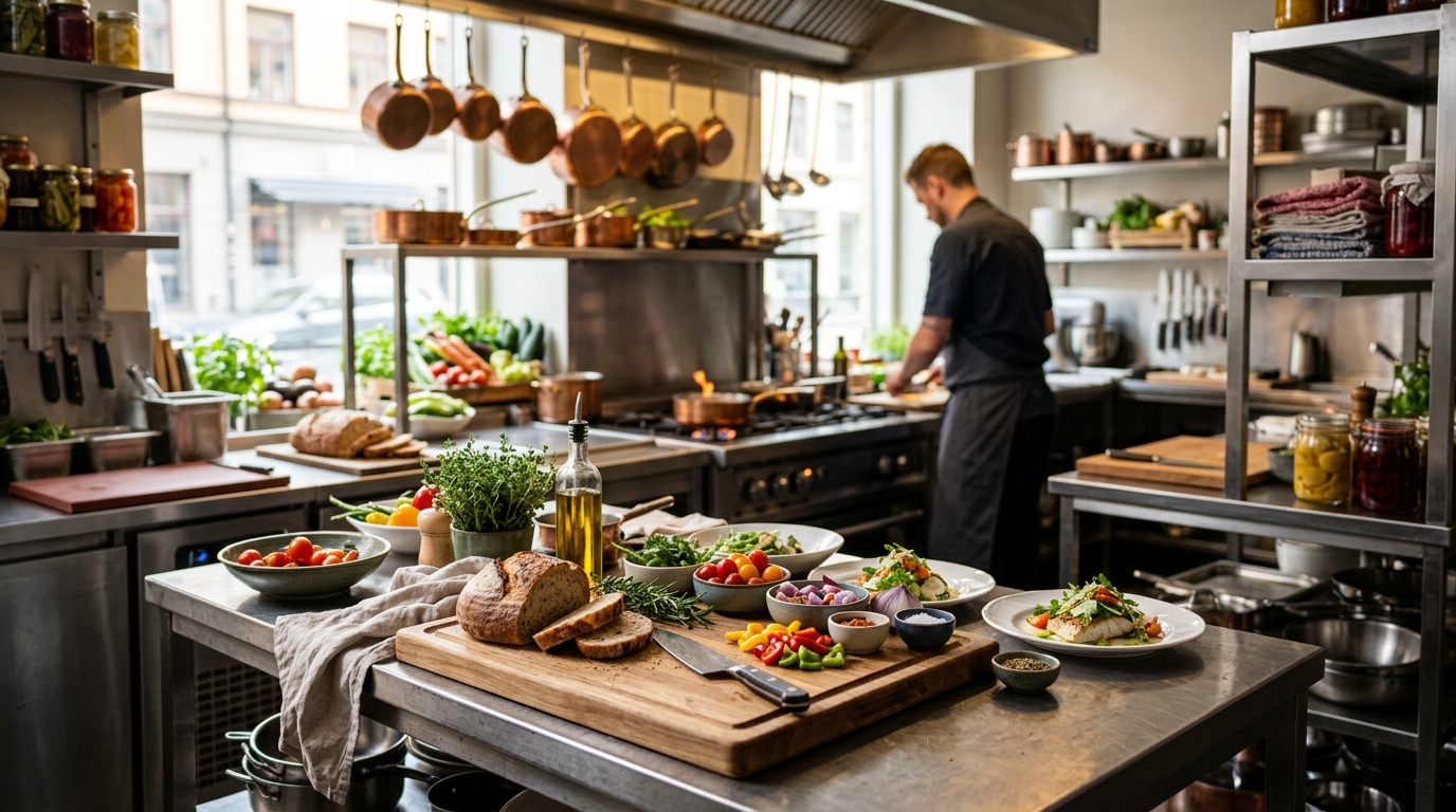 Illustration för Restaurang och livsmedel