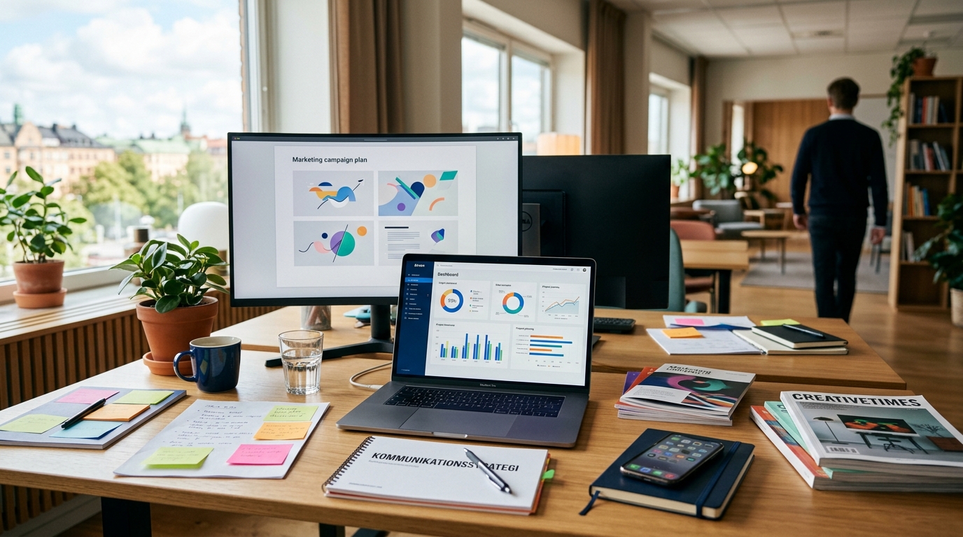 Illustration för Marknadsföring och kommunikation