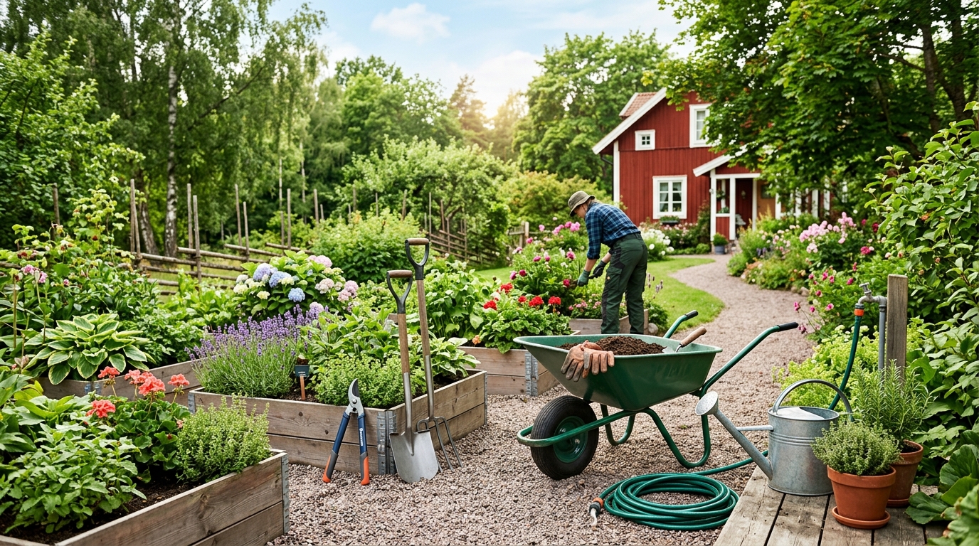 Illustration för Trädgård och Utemiljö