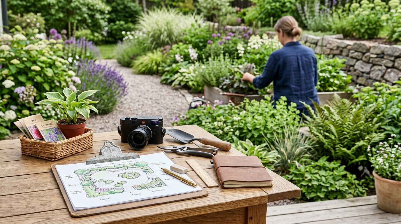 Illustration för Trädgårdsdesigner