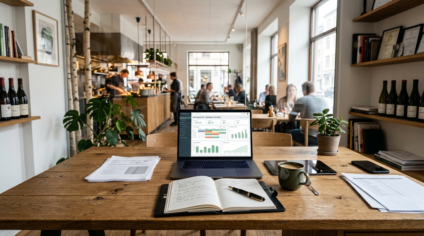 Illustration för restaurangchef