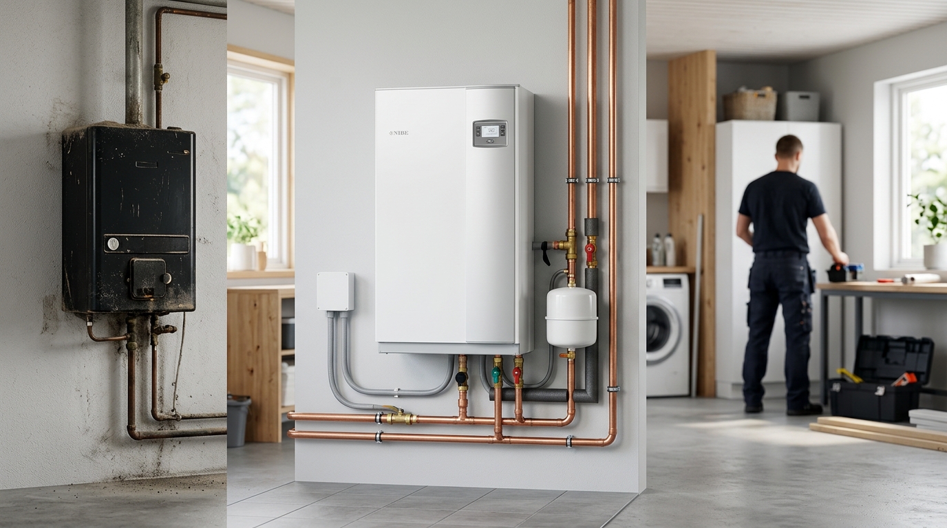 Illustration för Installation av värmepump