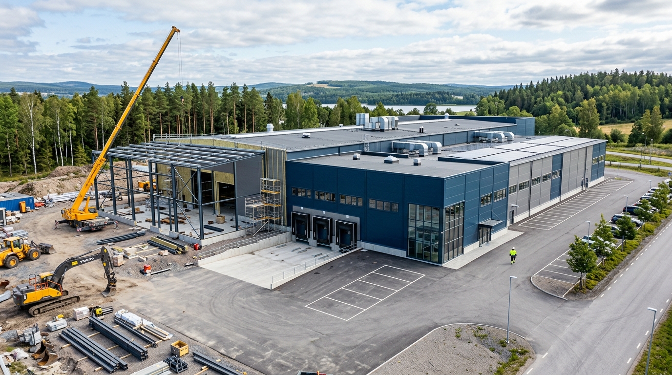 Illustration för Industribyggnation