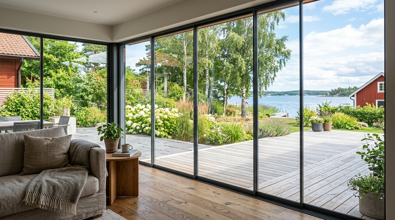 Illustration för Glaspartier