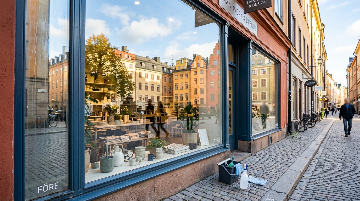 Illustration för Skyltfönsterputs