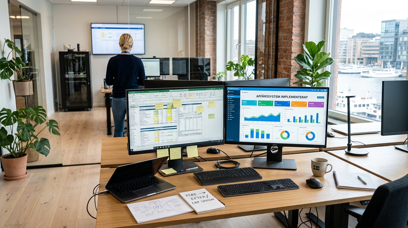 Illustration för Implementering av affärssystem