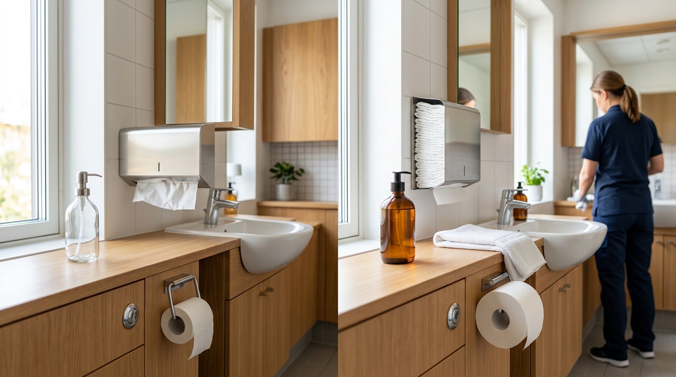 Illustration för Påfyllning av hygienartiklar