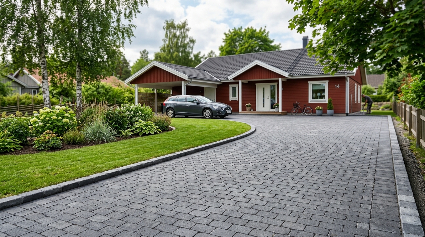 Illustration för Anläggning av uppfart